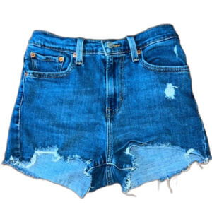 Levi’s High Rise Denim Cut Off Jean Shorts Size 26